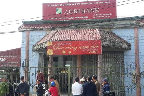 Thái Bình: Xảy ra cướp tại phòng giao dịch ngân hàng Agribank huyện Vũ Thư