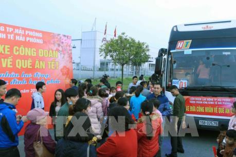 Hải Phòng tổ chức xe miễn phí đưa lao động về quê đón Tết Kỷ Hợi