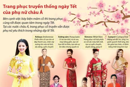 Trang phục truyền thống ngày Tết của phụ nữ châu Á