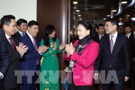 Chủ tịch Quốc hội Nguyễn Thị Kim Ngân thăm, chúc Tết tại Vietcombank