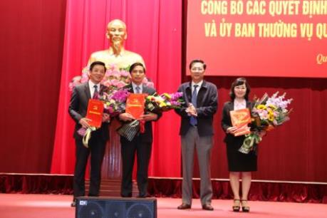 Công bố các quyết định về công tác cán bộ tại tỉnh Quảng Ninh