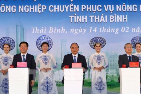 Thủ tướng dự lễ khởi công một số dự án hạ tầng kinh tế trọng điểm tại Thái Bình