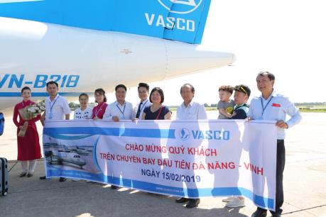 Vasco chính thức khai thác đường bay Vinh - Đà Nẵng