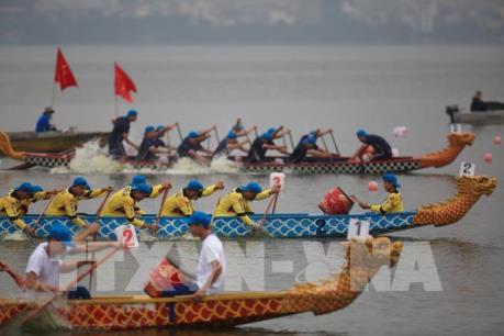 Sôi nổi Lễ hội Bơi chải thuyền rồng Hà Nội mở rộng năm 2019