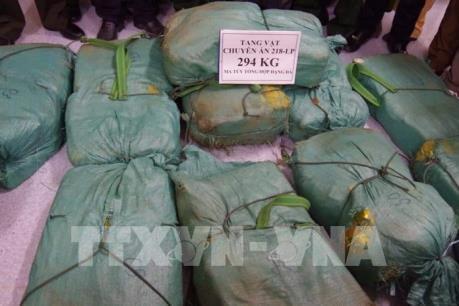 Bắt đối tượng người Lào vận chuyển trái phép 294 kg ma túy đá