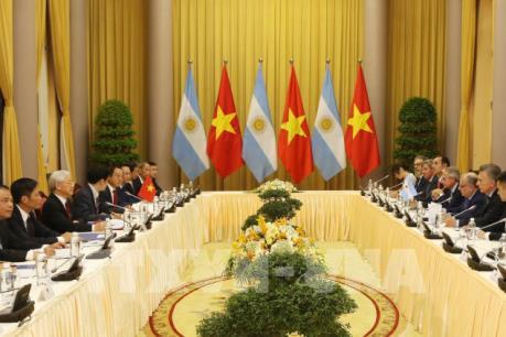 Tổng Bí thư, Chủ tịch nước Nguyễn Phú Trọng hội đàm với Tổng thống Argentina