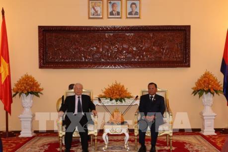 Tổng Bí thư, Chủ tịch nước Nguyễn Phú Trọng hội kiến lãnh đạo cấp cao Campuchia