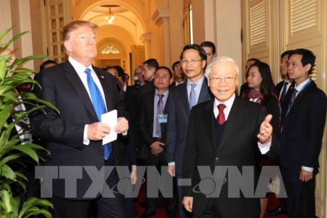 Tổng Bí thư, Chủ tịch nước Nguyễn Phú Trọng hội đàm với Tổng thống Hoa Kỳ Donald Trump