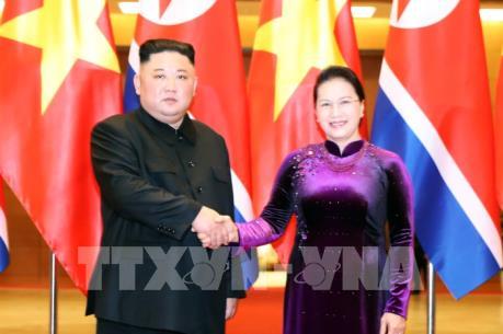 Chủ tịch Quốc hội Nguyễn Thị Kim Ngân hội kiến với Chủ tịch Triều Tiên Kim Jong-un