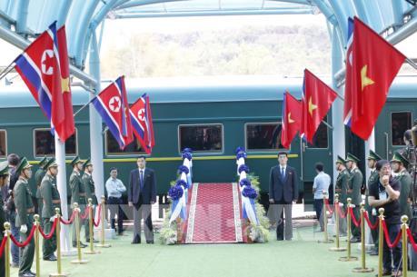 Không khí tại ga Đồng Đăng trước giờ tiễn Chủ tịch Triều Tiên Kim Jong-un 