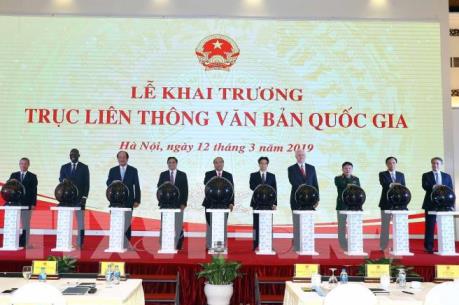 Thủ tướng dự lễ Khai trương Trục liên thông văn bản quốc gia