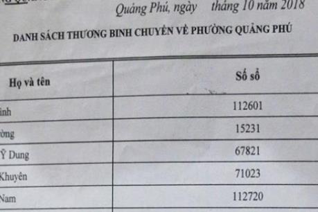 Lập danh sách thương binh ảo để trục lợi 