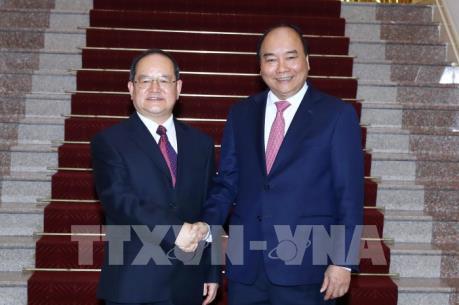 Thủ tướng tiếp Bí thư Đảng ủy Khu Tự trị dân tộc Choang Quảng Tây (Trung Quốc)