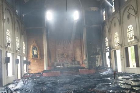 Cháy tại nhà thờ giáo xứ Thọ Vực, Hà Tĩnh