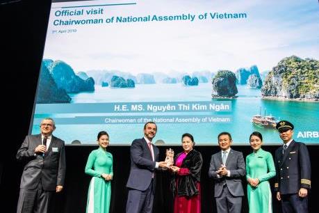 Vietnam Airlines hoàn thiện đội máy bay thân rộng Airbus A350