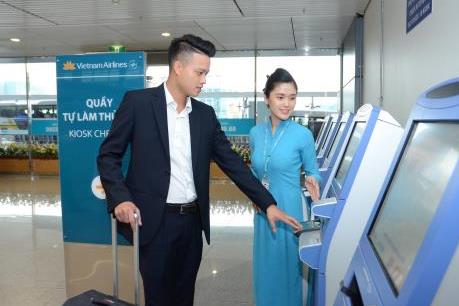Vietnam Airlines mở dịch vụ kiosk check-in tại sân bay Anh