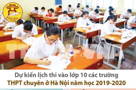 Lịch thi vào lớp 10 các trường THPT chuyên Hà Nội năm học 2019-2020