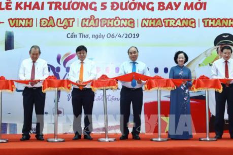 Khai trương 5 đường bay mới đi, đến Cần Thơ