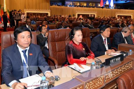 Chủ tịch Quốc hội Nguyễn Thị Kim Ngân dự Lễ khai mạc IPU-140