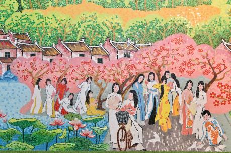 Khánh thành tranh gốm cỡ lớn tại khu vực nhập cảnh Nhà ga T2 Nội Bài 