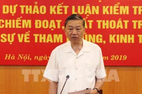 Ban Chỉ đạo Trung ương về phòng chống tham nhũng làm việc với Bộ Tài chính