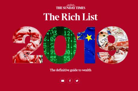 Lộ diện những người giàu nhất nước Anh năm 2019