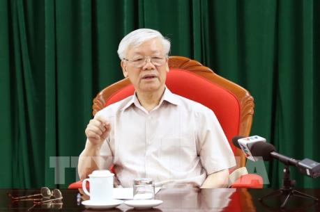 Tổng Bí thư, Chủ tịch nước Nguyễn Phú Trọng chủ trì họp lãnh đạo chủ chốt