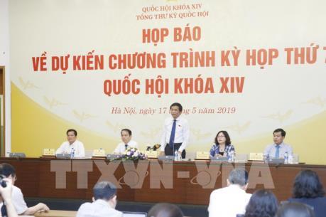 Kỳ họp thứ 7, Quốc hội khóa XIV: Tập trung cho xây dựng pháp luật