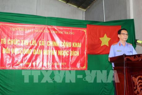 Viện Kiểm sát nhân dân tỉnh Sóc Trăng xin lỗi công dân do truy tố oan sai