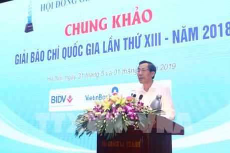 Chấm chung khảo Giải Báo chí quốc gia lần thứ XIII, năm 2018