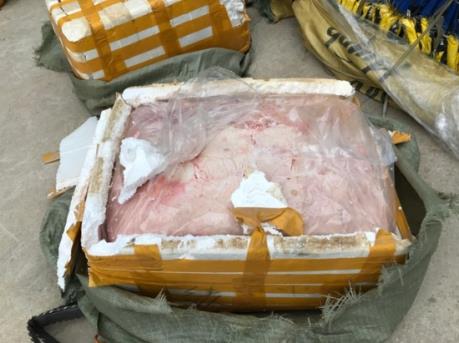 Hà Nội thu giữ hơn 1,3 tấn nầm lợn và nhiều hàng hóa không rõ nguồn gốc