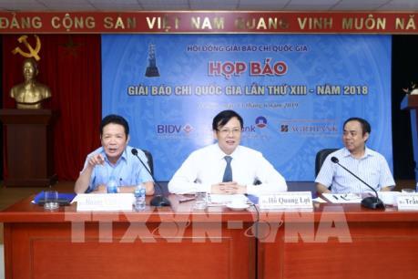Lễ trao Giải báo chí Quốc gia lần thứ XIII, năm 2018 sẽ diễn ra tối 21/6