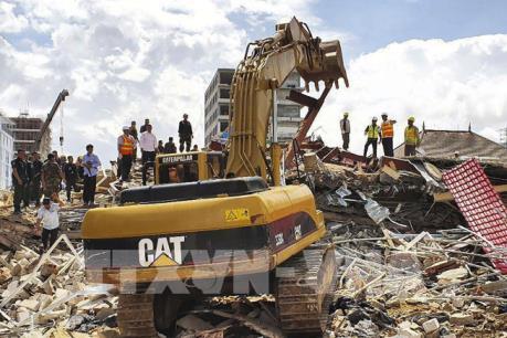 Sập nhà 7 tầng tại Campuchia khiến hàng chục người thương vong