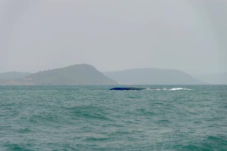 Tàu chở 71 tấn dầu chìm ở đảo Phú Quý