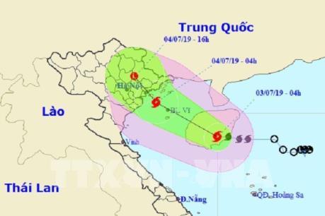 Cường độ bão số 2 không mạnh lên, bão vào đất liền sáng 4/7