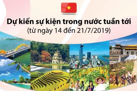 Dự kiến sự kiện trong nước từ ngày 14 đến 21/7/2019
