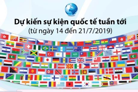 Dự kiến sự kiện quốc tế từ ngày 14 đến 21/7/2019
