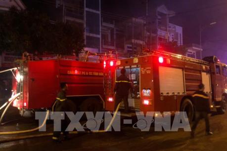 Điện Biên: Cháy lớn trong đêm tại khu vực chợ Mường Thanh