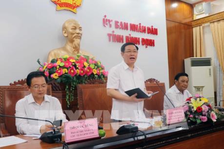 Phó Thủ tướng Vương Đình Huệ làm việc tại Bình Định