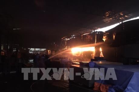 Cháy tại công ty chuyên sản xuất viên nén mùn cưa