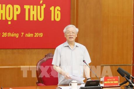 Phiên họp thứ 16 Ban Chỉ đạo Trung ương về phòng, chống tham nhũng