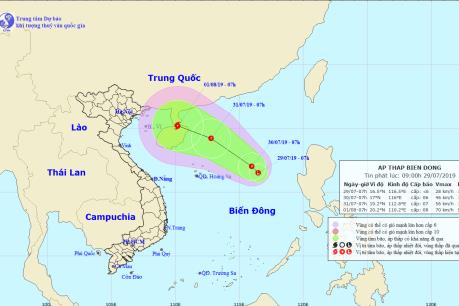 Phía Đông khu vực Bắc Biển Đông xuất hiện vùng áp thấp và đang mạnh lên