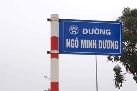 Hà Nội yêu cầu dỡ biển tên đường tự phát Ngô Minh Dương
