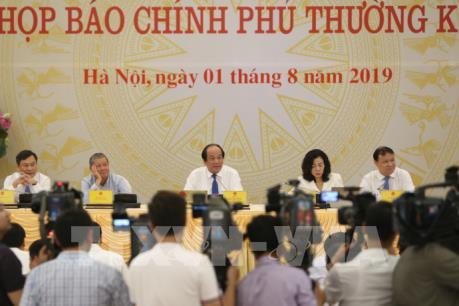 Họp báo Chính phủ thường kỳ tháng 7: Các bộ, ngành giải đáp nhiều vấn đề nóng
