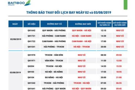 Bamboo Airways điều chỉnh khai thác một số chuyến bay do ảnh hưởng bão số 3