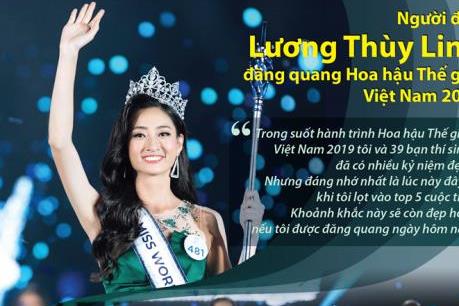 Người đẹp Lương Thùy Linh đăng quang Hoa hậu Thế giới Việt Nam 2019