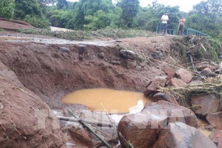 Sạt lở đất vùi lấp ba người trong một gia đình ở Đắk Nông