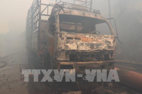 Cháy lớn tại Khu công nghiệp Phú Tài, tỉnh Bình Định