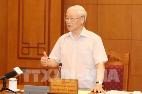 Tổng Bí thư, Chủ tịch nước Nguyễn Phú Trọng  chủ trì họp Tiểu ban Nhân sự Đại hội Đảng