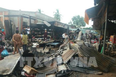 Cháy chợ biên giới ở Tây Ninh, ước thiệt hại gần 2 tỷ đồng